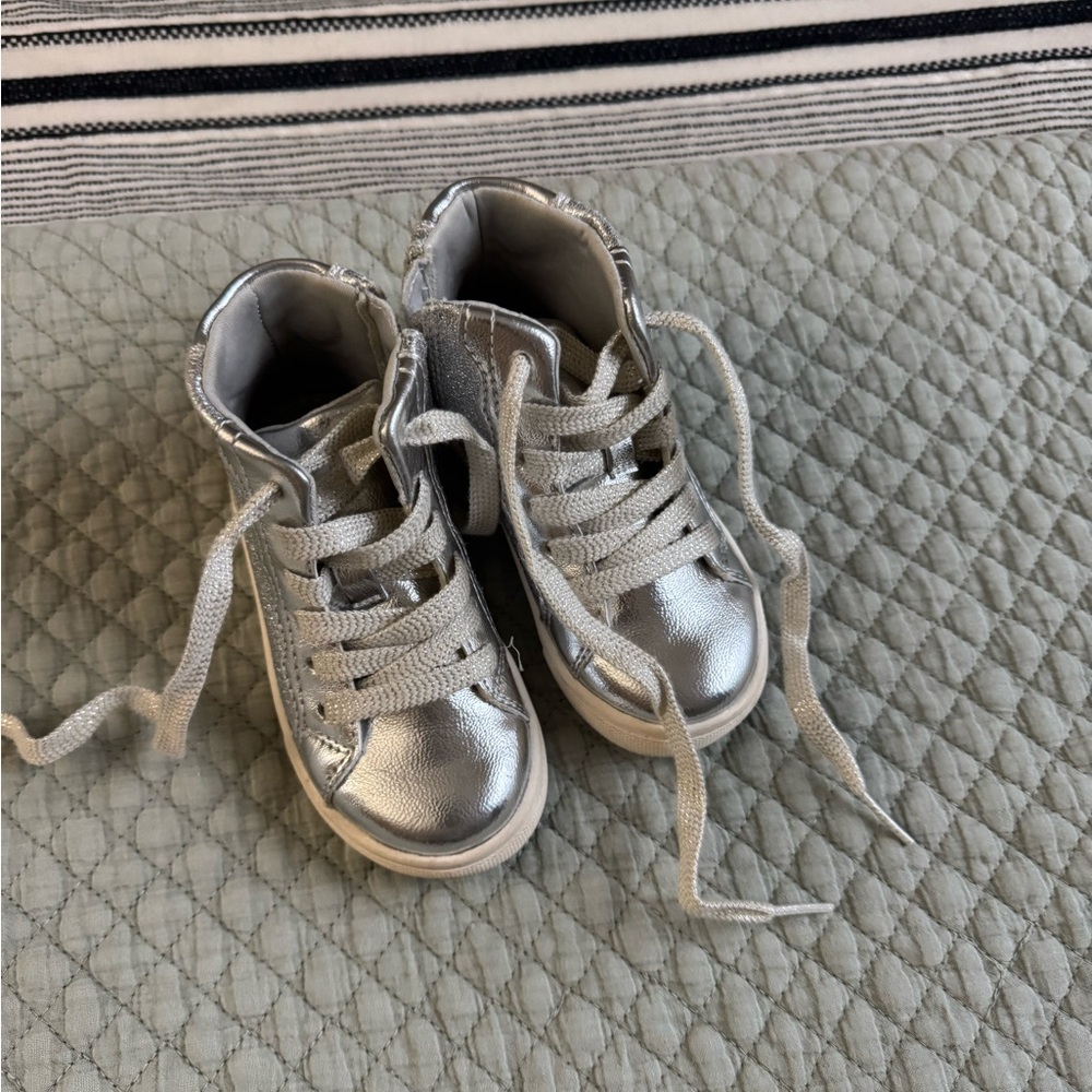 Silver Kids Sneakers
